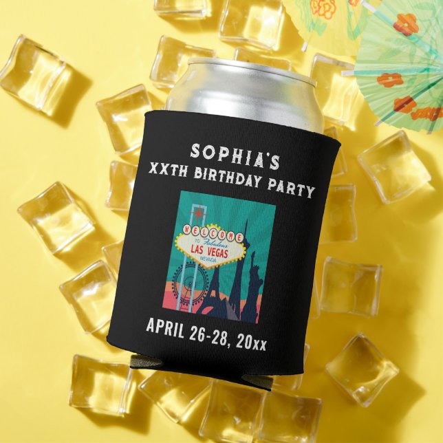 Porta-lata Presente de Viagem de Aniversário em Las Vegas (Verão in situ)