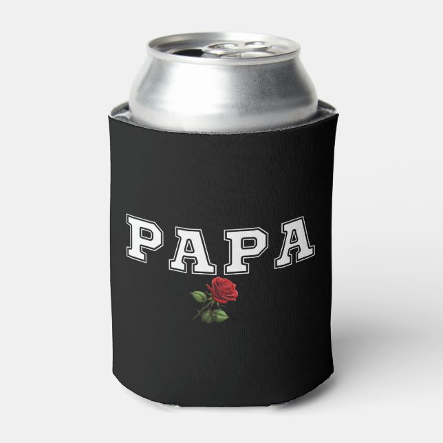 Porta-lata Presente do Dia dos Pais Papa com Desenho de Rosa (Can Front)