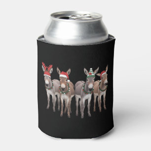 Porta-lata Presente para Amante de Burro de Natal Fazenda Xma