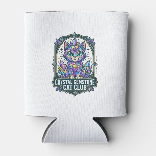 Porta-lata Presente para Mãe de Gato com Cristal Gemstone - C (Frente)