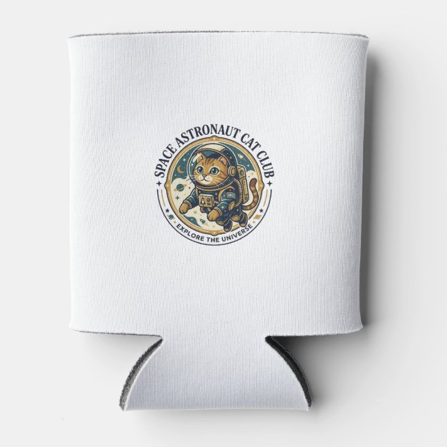 Porta-lata Presente para Pai de Gato Astronauta Espacial - As (Frente)