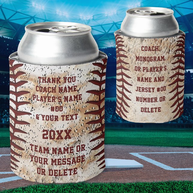 Porta-lata Presentes de basebol para jogadores e treinadores, (Cheap gifts for baseball coaches. Senior night baseball gifts. Gift ideas for baseball team.)