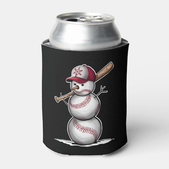 Porta-lata Presentes de Natal Bolas de Neve de Beisebol (Can Front)