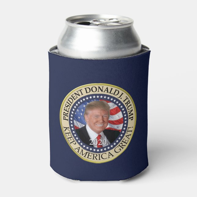 Porta-lata Presidente Donald Trump 2020 Mantenha o Excelente  (Can Front)