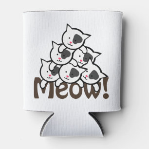 Porta-lata Preto bonito do gato (Meow)