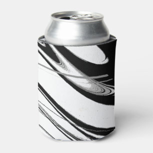 Porta-lata Preto e Branco Moderno