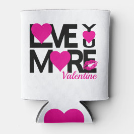 Porta-lata Preto e Rosa Te Ama Mais