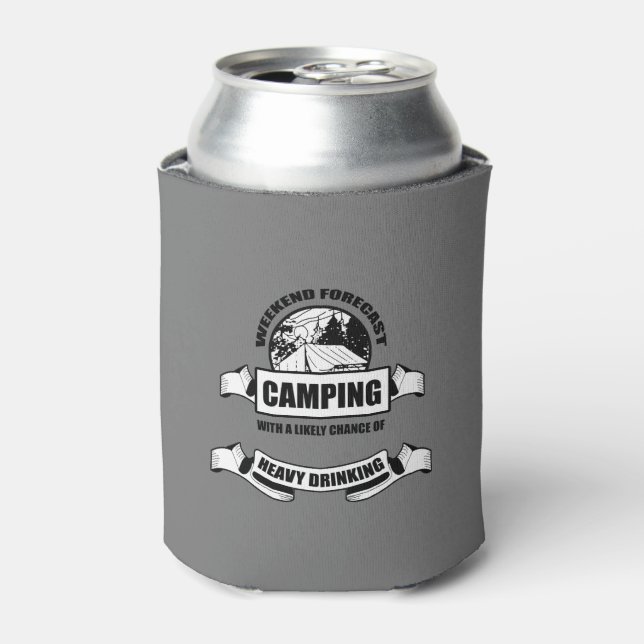 Porta-lata Previsão de Bebendo de Camping Engraçado (Can Front)