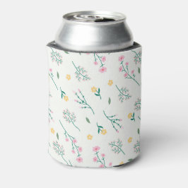 Porta-lata Primavera Watercolor Blooming Botânico Sem Costura