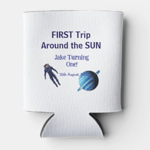 Porta-lata Primeira viagem ao redor do sol astronauta planeta