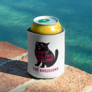 Porta-lata Primeiro De Tudo Sou Um Delicioso Gato Preto Rugid