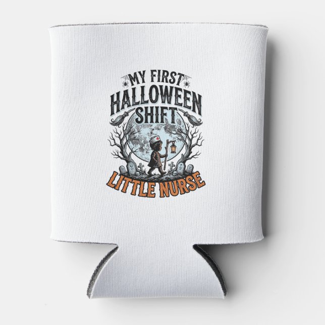 Porta-lata Primeiro Enfermeira de Halloween Fantasma Lua Bebê (Frente)