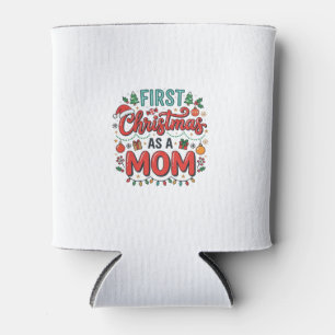 Porta-lata Primeiro Natal Como uma Mãe Design de Feriado