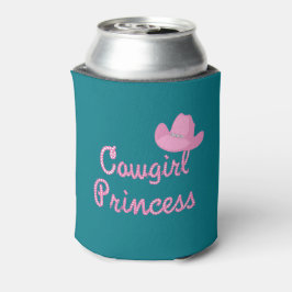 Porta-lata Princesa Cowgirl Com Chapéu Rosa