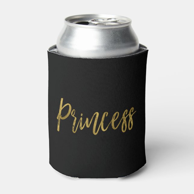 Porta-lata Princesa Gold Foil Birthday pode resfriar (Can Front)