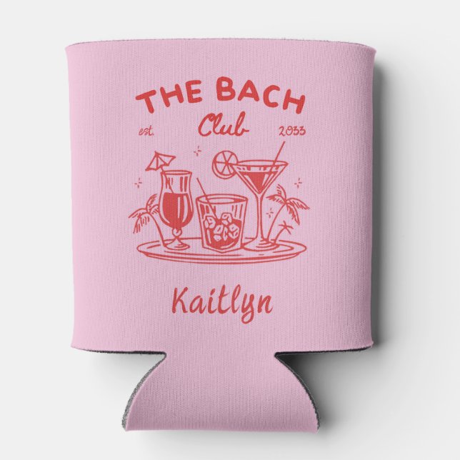 Porta-lata Pró-Bachelorette Personalizado Favorito Koozie (Traseira)