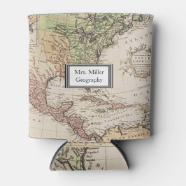 Porta-lata Professor de Geografia do Novo Mapa Mundial legal 