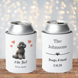 Porta-lata Protetor de Lata de Casamento de Poodle Personaliz