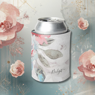 Porta-lata Protetor de lata de rosa de flores silvestres em a