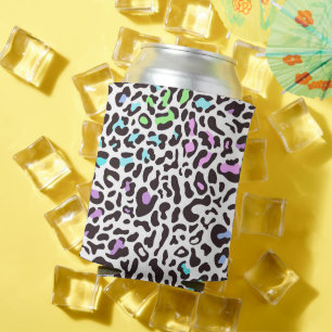 Porta-lata Protetor de Lata Estampa de Leopardo Pastel
