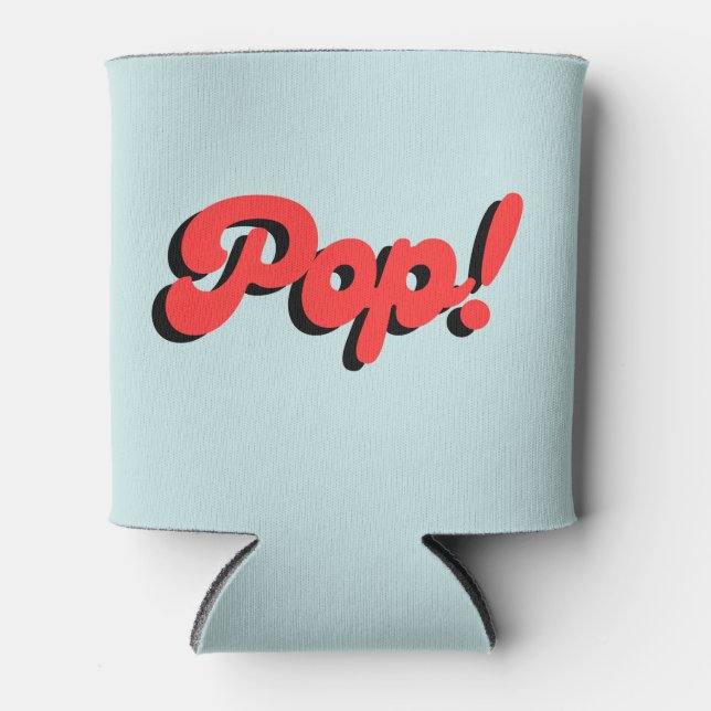 Porta-lata Protetor de Lata Pop! Vermelho e Azul (Frente)