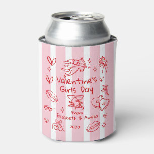 Porta-lata Protetores de Lata Galentine Retrô do Dia dos Namo