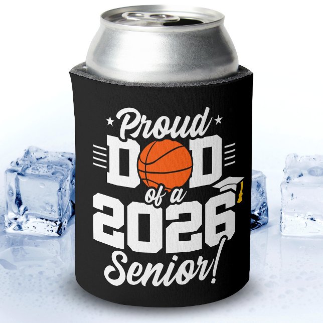 Porta-lata Proud Dad of a 2026 Senior Basketball Graduation (Criador carregado)