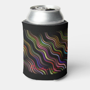 Porta-lata Psíquica hippie ondulada de Groovy 70