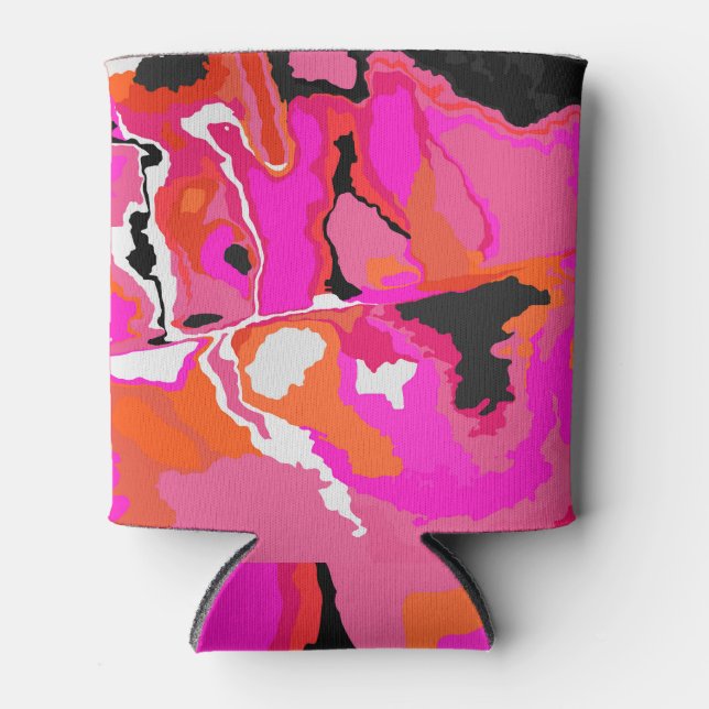 Porta-lata Psychedelic Vivid: Arte Digital Neon. (Frente)