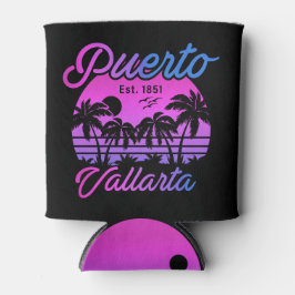 Porta-lata Puerto Vallarta Mexico Retro Sunset Souvenirs 60s