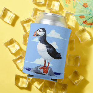 Porta-lata Puffin Cute Atlantic Seabird