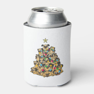 Porta-lata Pug Christmas Tree Feliz Dogmas Cute