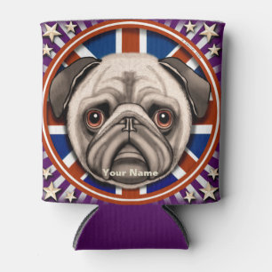 Porta-lata Pug da Inglaterra