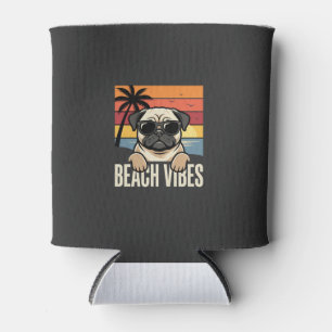 Porta-lata Pug de Vibrações da Praia Pôr do Sol