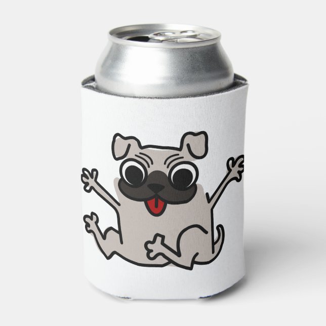 Porta-lata Pug Feliz (Can Front)