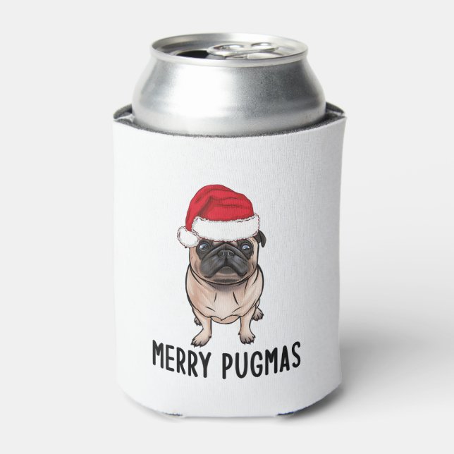 Porta-lata Pug Feliz Natal Pug Feliz Pugmas (Can Front)