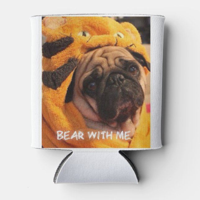 Porta-lata Pugsley "Bear Comigo" Pode Resfriar (Frente)