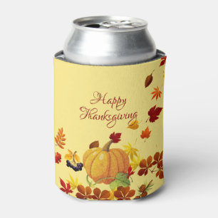 Porta-lata Pumpkin E Folhas De Pumpkin