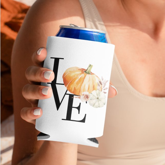 Porta-lata Pumpkin Laranja Moderno Com Amor (Criador carregado)