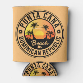 Porta-lata Punta Cana Dominican Palm Tree Beach Vintage Can C