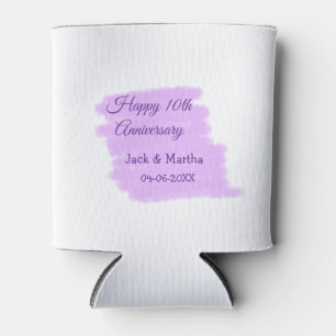Porta-lata Púrpura aquarela esplaquecer o 10º aniversário mod
