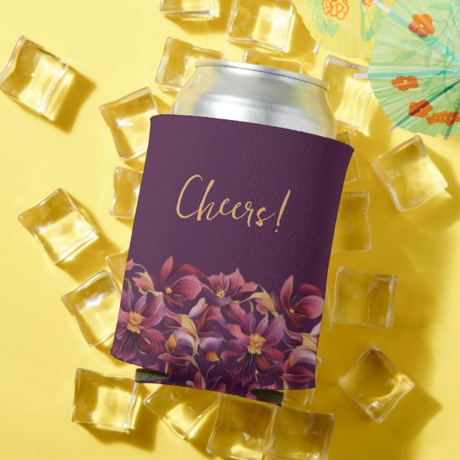 Porta-lata Púrpura Floral - Cooler (Verão in situ)