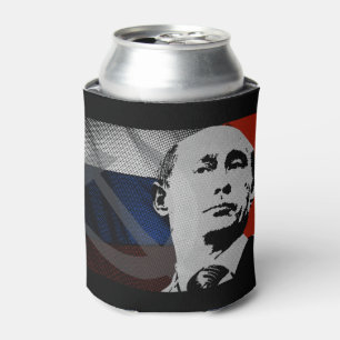 Porta-lata Putin com bandeira russa