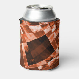Porta-lata Quadrado e retângulos castanho avermelhado castanh