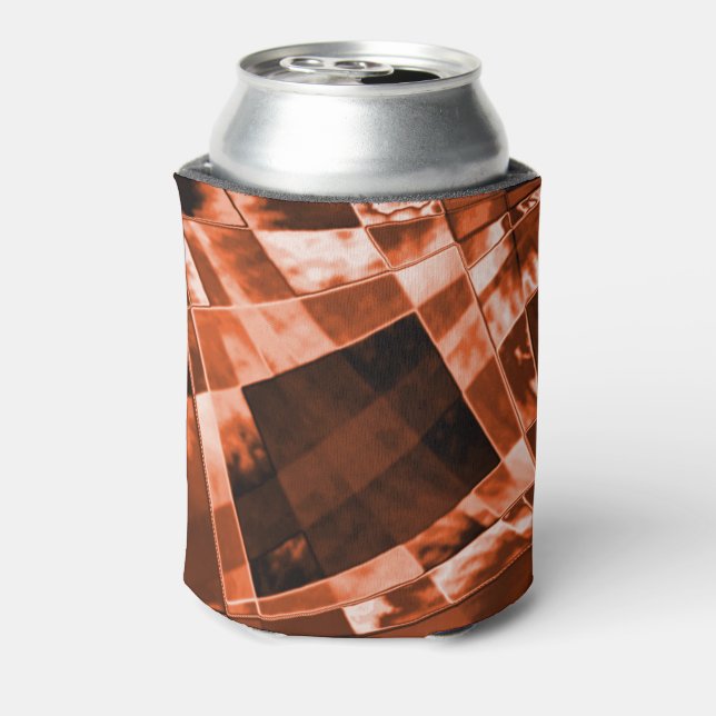Porta-lata Quadrado e retângulos castanho avermelhado castanh (Can Back)