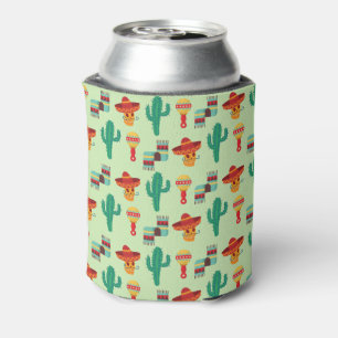 Porta-lata Quirky Mexicano Cactus e Sombrero Patterno