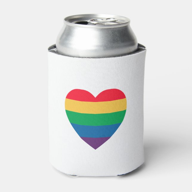 Porta-lata Rainbow Heart Cooler (Can Front)