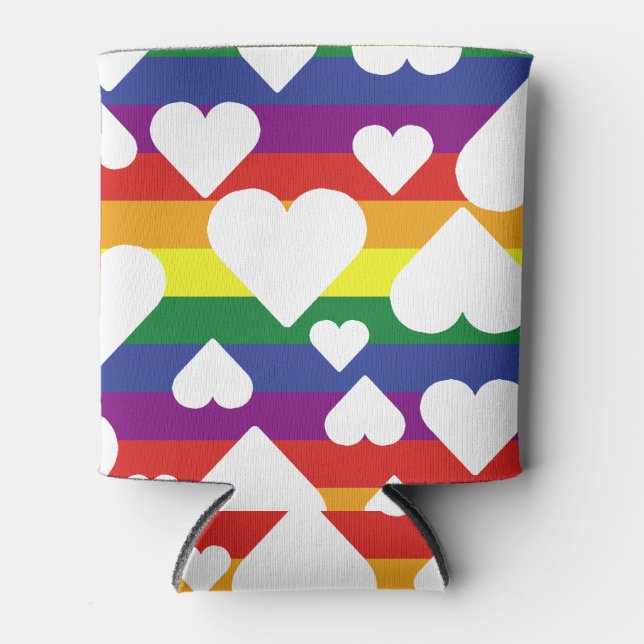 Porta-lata Rainbow Heart Coolsie (Frente)