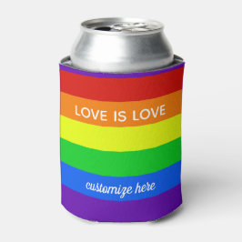 Porta-lata Rainbow Love é Love Orgulho gay Parade Custom LGBT