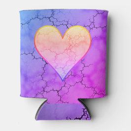 Porta-lata Rainbow Marbled Heart